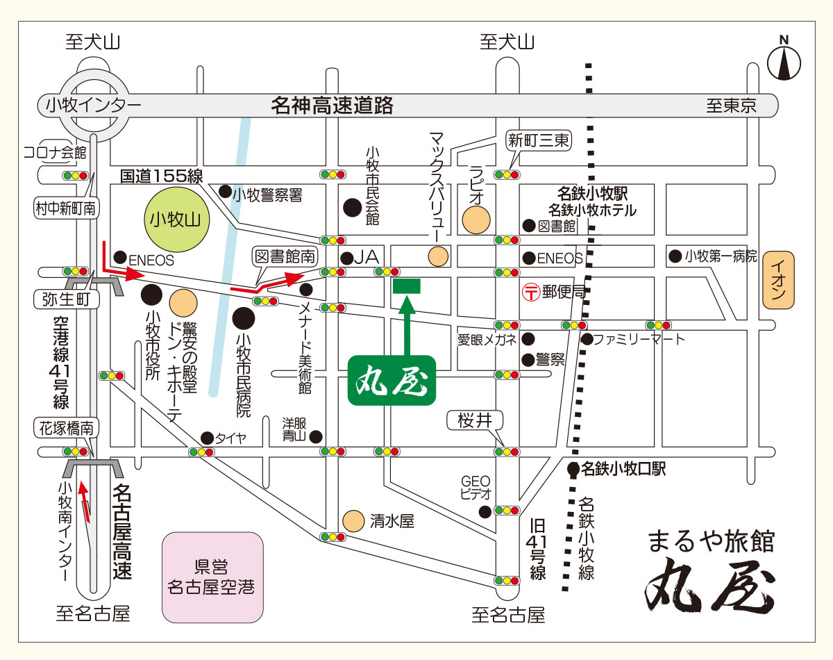まるや旅館地図